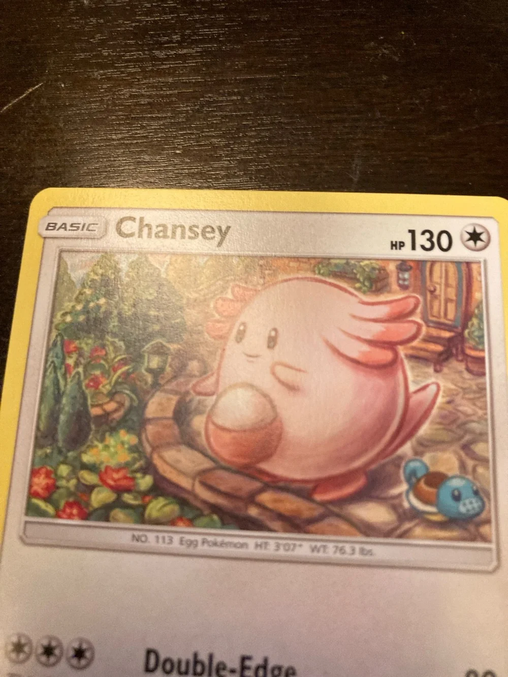 Pokemon Chansey Trading Card - Pink & Yellow